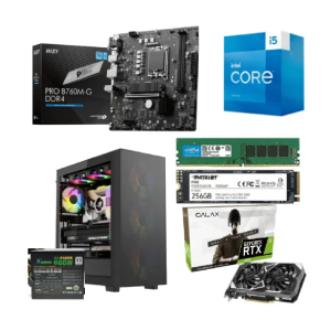 PC Gaming Bundle Intel Ci5-13400F ASRock B660M-HDV RTX 4060 8GB XLR8 Gaming 16GB RAM 256GB SSD Antec AX61 Elite ARGB Gaming Case + 650W PSU
