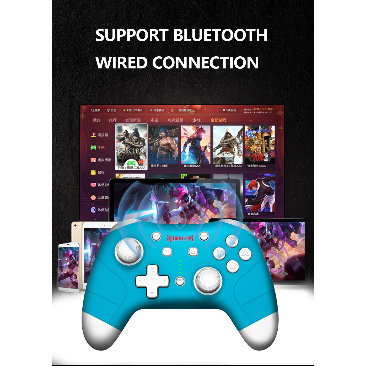 Redragon G815 PLUTO Wireless Gamepad Controller (Blue)