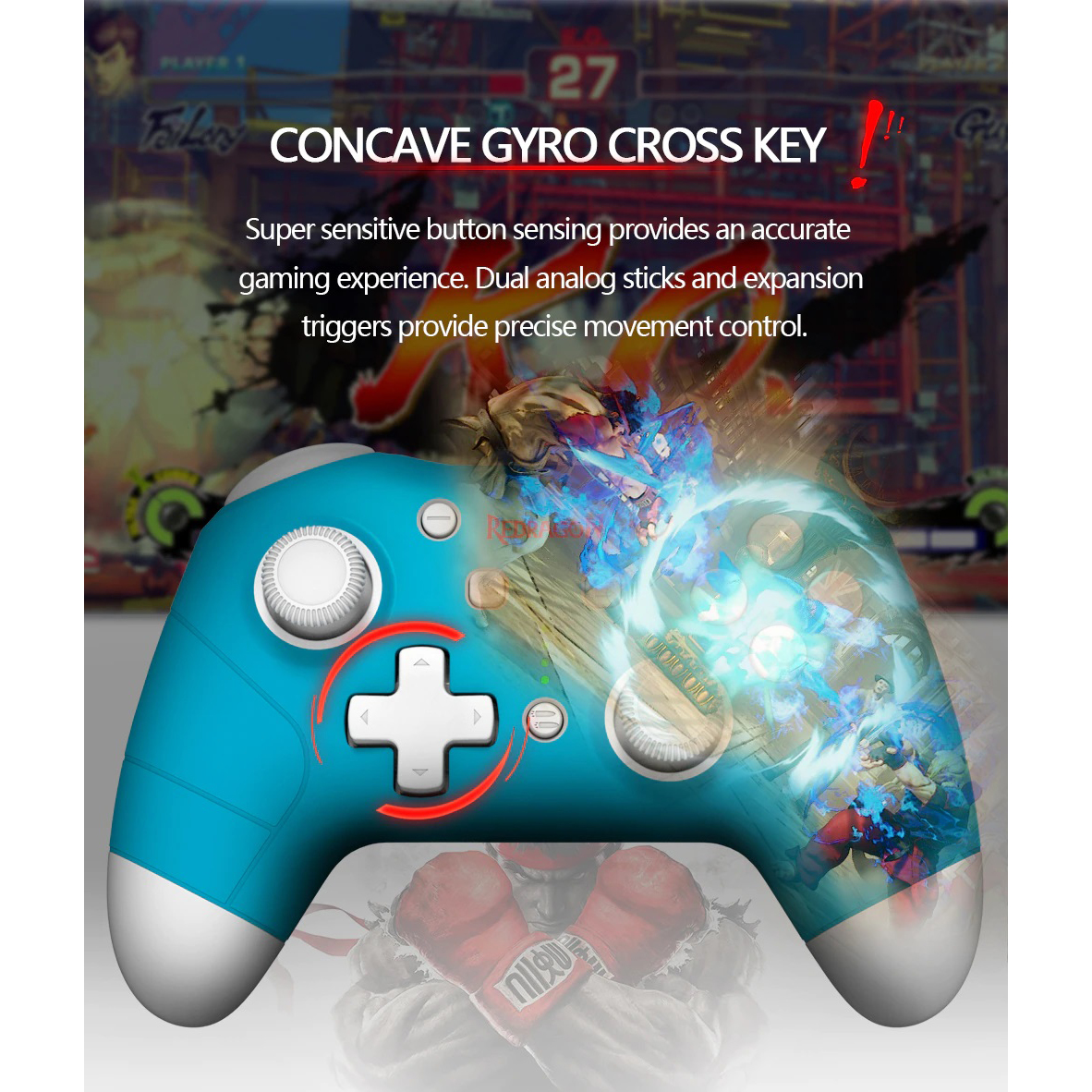 Redragon G815 PLUTO Wireless Gamepad Controller (Blue)