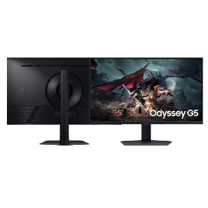 Samsung Odyssey G5 G502  27 Inch Fast IPS QHD Gaming Monitor, 180Hz Refresh Rate, 1ms GTG, AMD FreeSync, G-Sync Compatible, 3 Years Sigma Warranty (LS27DG502EMXEG)