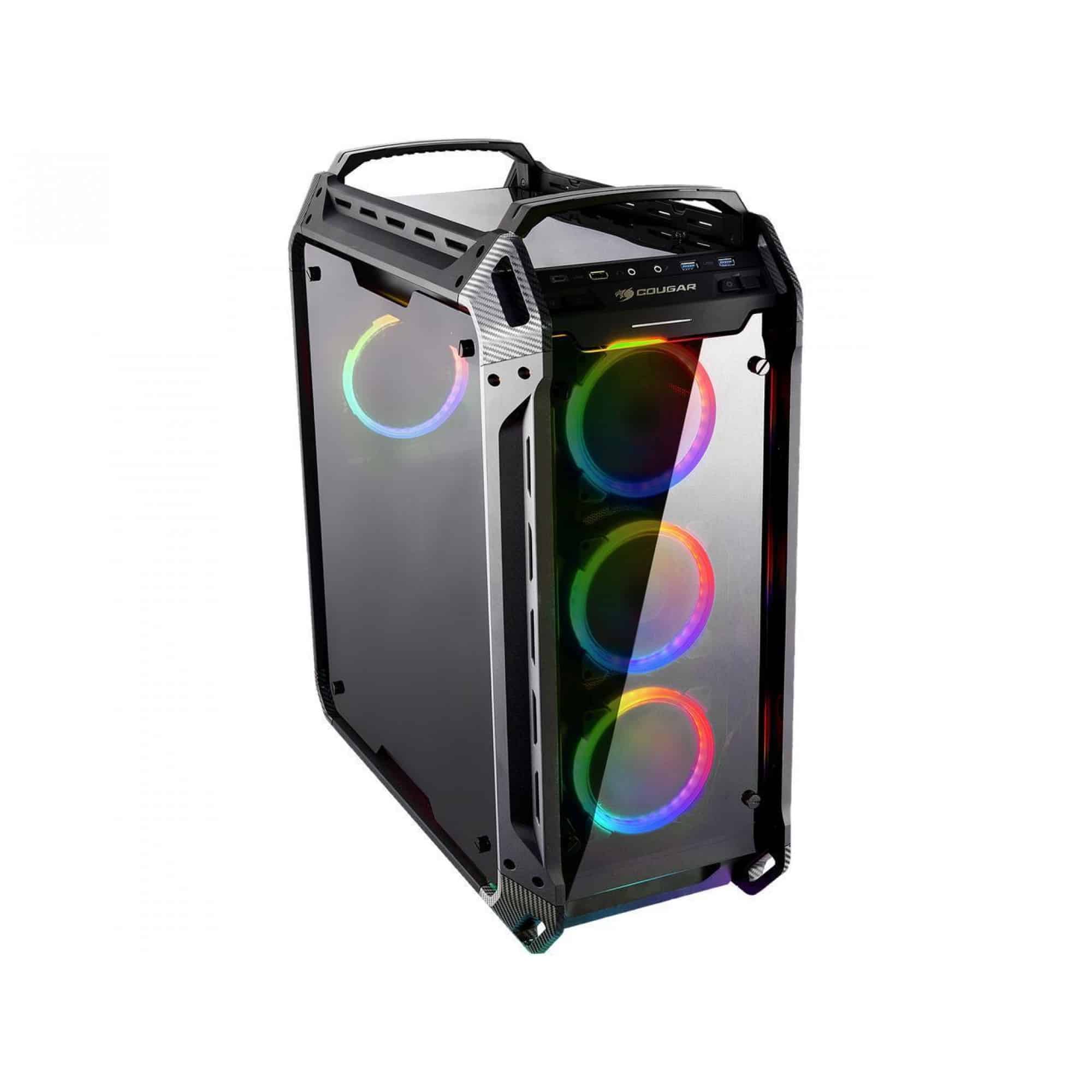 COUGAR Panzer Evo RGB Black ATX Full Tower RGB LED Gaming Case with Remote