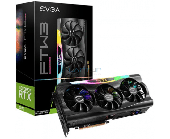 Evga 08G-P5-3767-KL GeForce RTX 3070 FTW3 Ultra Gaming 8GB GDDR6 iCX3 Technology ARGB LED Metal Backplate LHR Graphic Card