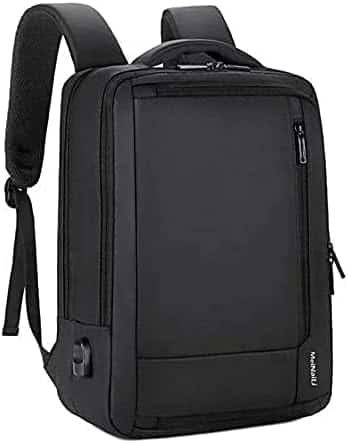 MEINAILI 1805 15.6 inch Nylon Business Travel Backpack Laptop Bag With USB Port – Black