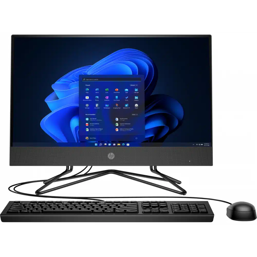 HP ALL IN ONE 200 G4 22 Computer, 21.5 Inch, Intel Core i3-10110U, 1TB HDD, 4GB Ram, Intel UHD Graphics Built In, Dos, Grey - 9UG59EA