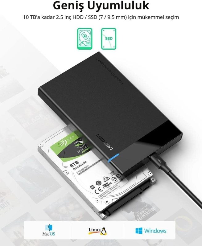 Ugreen 50743 2.5 Inch Sata Hard Drive Usb c Enclosure - Image 3