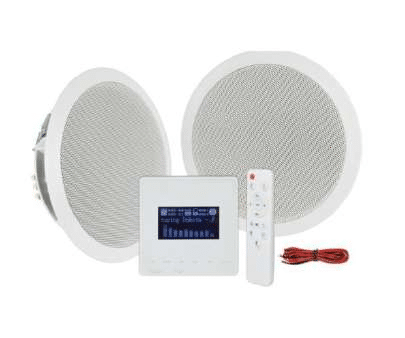 ADVISION AD-500S Sound System, Stereo amplifier in-wall system with 2 ceiling speakers 2x 15W Class-D digital amplifier