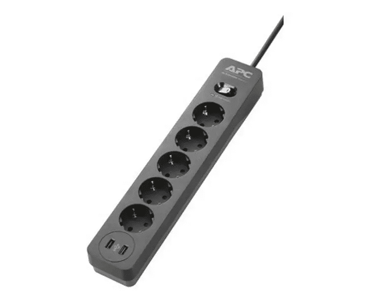 APC​ PME5U2B-GR 5 Outlet 2 USB Ports 230V Essential SurgeArrest