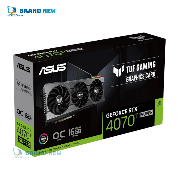 ASUS TUF Gaming GeForce RTX™ 4070 Ti SUPER 16GB GDDR6X OC Edition with DLSS 3, lower temps, and enhanced durability