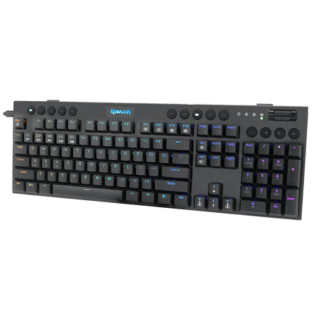 Redragon K618 Horus Wireless RGB Mechanical Keyboard, Bluetooth/2.4Ghz/Wired Tri-Mode Ultra-Thin Low Profile Gaming Keyboard w/No-Lag Cordless Connection