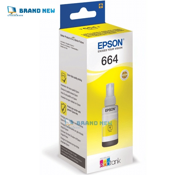 Epson EcoTank Models for C13T66444A Yellow Ink Bottle