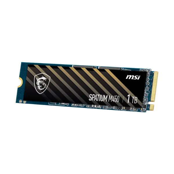 MSI SPATIUM M450 1TB PCIe 4.0 NVMe M.2 2280 SSD – Up to 3600MB/s Read, 3000MB/s Write, 5-Year Warranty