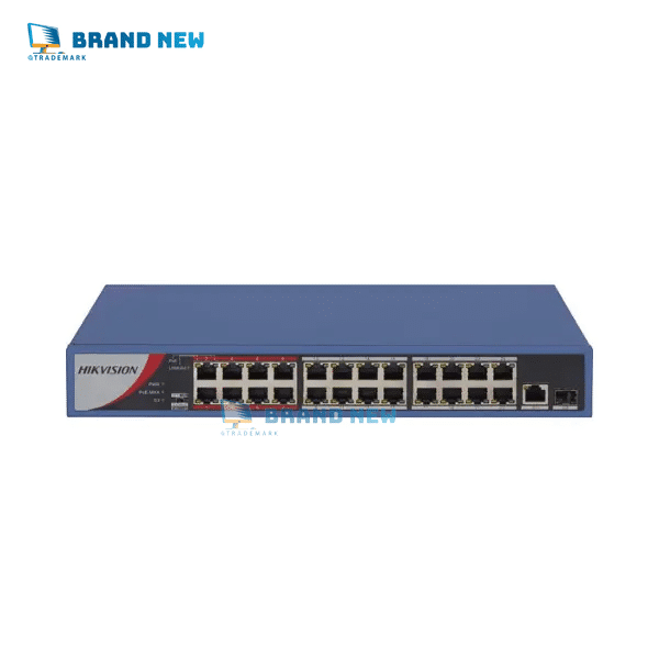 Hikvision DS-3E0326P-E/M(B) 24 Port Fast Ethernet Unmanaged PoE Switch - Blue