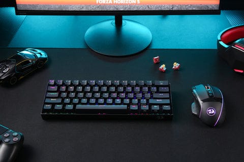 Redragon K530 PRO Draconic 60% Compact RGB Wireless Mechanical Keyboard, 61 Keys Tenkeyless Designed 5.0 Bluetooth Gaming Keyboard and 16.8 Million RGB Lighting for PC, Tablet, Cell Phone
