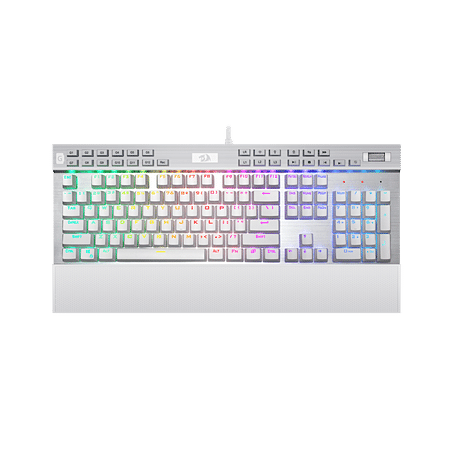 Redragon K550W RGB Yama 131 Key RGB LED Illuminated Backlit White Mechanical Keyboard