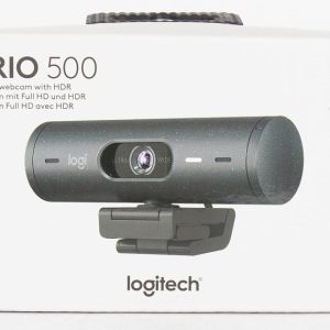 Logitech Brio 500 Full HD Webcam with Auto Light Correction- Dual Noise Reduction Mics-Rose