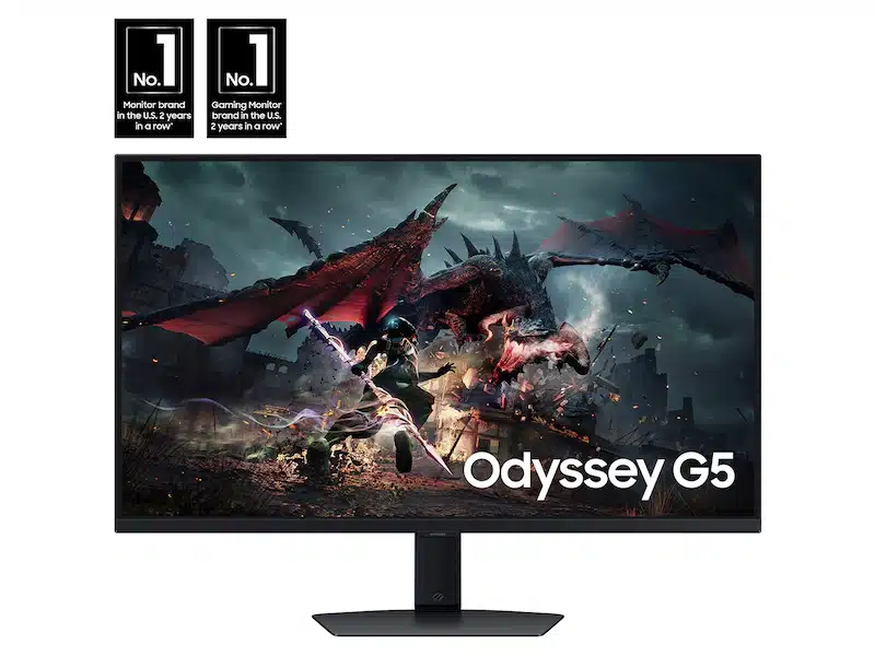 SAMSUNG Odyssey G50D QHD 27"Fast IPS 180Hz 1ms Display HDR 400 G-Sync Compatible Gaming Monitor