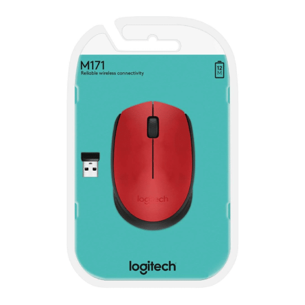 Logitech M171 Wireless Mouse-Red