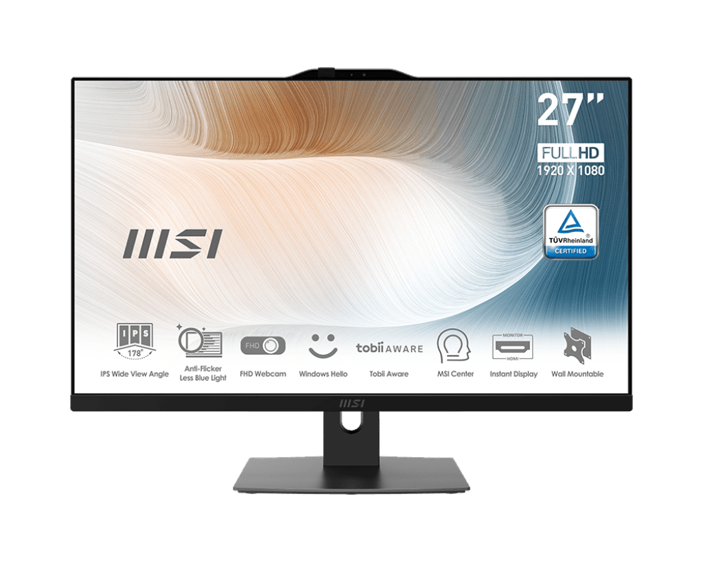MSI Modern AM272P All-in-One Desktop -Intel Core i5-1235U- 16GB RAM- 512GB SSD- 27'' FHD IPS- Free DOS
