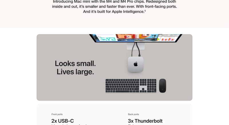 Apple Mac Mini M4 Pro (MCX44AE/A) – 12-Core CPU, 16-Core GPU, 24GB RAM, 512GB SSD – Silver - Image 5