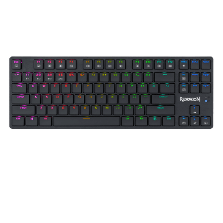 Redragon K539 Anubis 80% Wireless RGB Mechanical Keyboard, 5.0 Bluetooth/2.4 Ghz/Wired Tri-Mode TKL Low Profile Compact Keyboard w/Durable 1900mAh Battery & Tactile Brown Switches