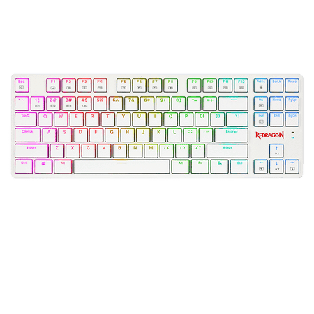 Redragon K539 Anubis 80% Wireless RGB Mechanical Keyboard, 5.0 Bluetooth/2.4 Ghz/Wired Tri-Mode TKL Low Profile Compact Keyboard w/Durable 1900mAh Battery & Tactile Brown Switches