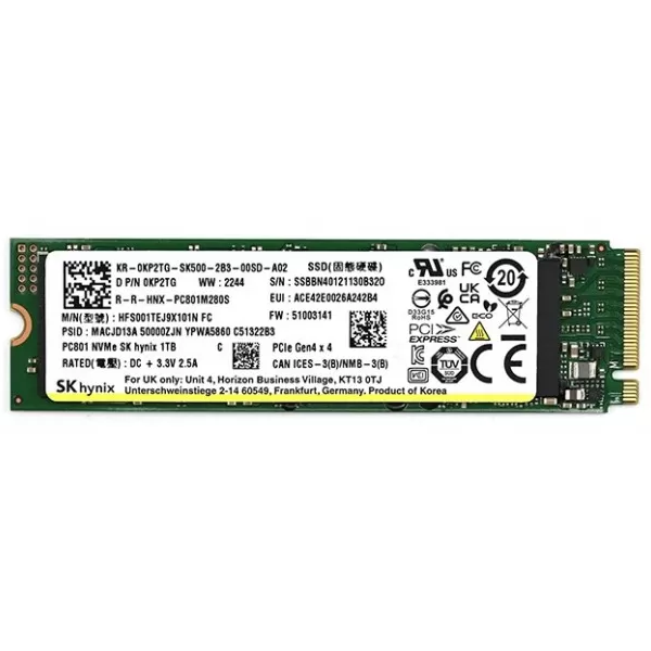 SK Hynix 1TB PC801 M.2 NVMe PCIe Gen4x4 2280 SSD