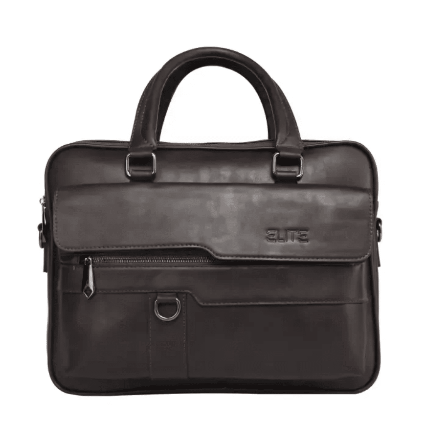 BAG-ELITE-ELEGANT LEATHER-DARK BROWN