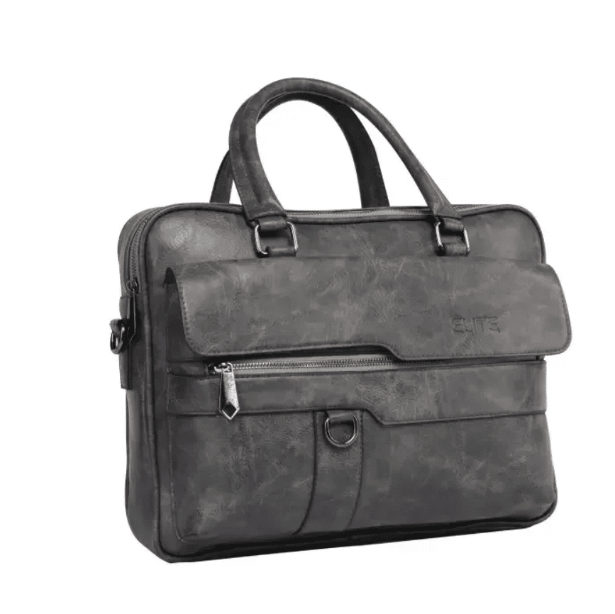 BAG-ELITE-ELEGANT LEATHER-GREY