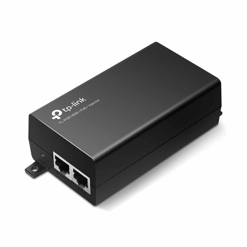 TP-Link Gigabit PoE Injector Adapter IEEE802.3af/at Compliant Integrated Power Supply Supplies up to 30 W 2 gigabit Ports (TL-PoE160S)