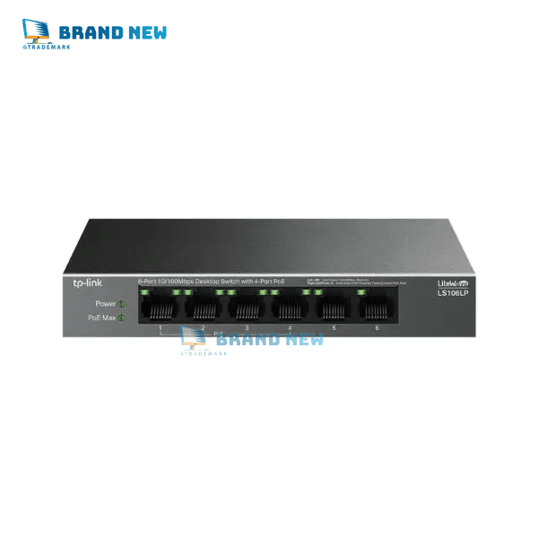 ​TP-Link ​​LS106LP 6-Port 10/100Mbps Desktop Switch with 4-Port PoE
