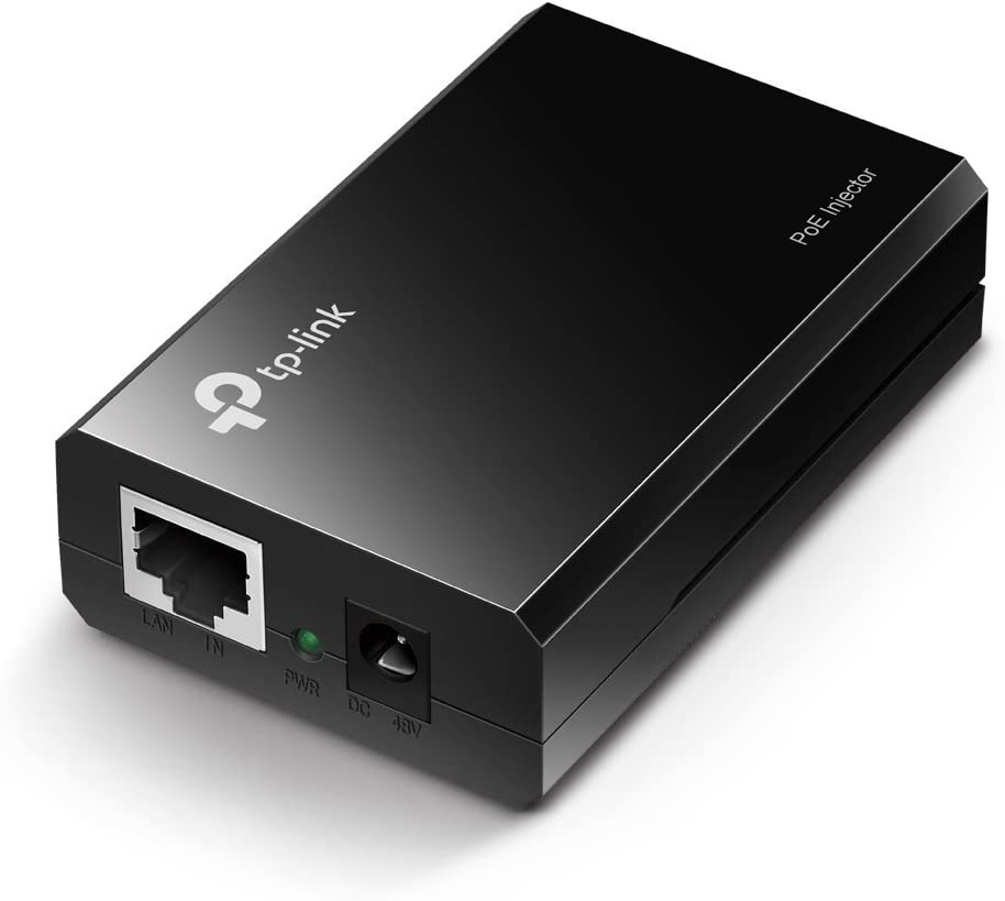 TP-LINK TL-PoE150S PoE Injector Adapter, IEEE 802.3af Compliant, up to 100 Meters (325 Feet),Gigabit -10/100/1000,Black