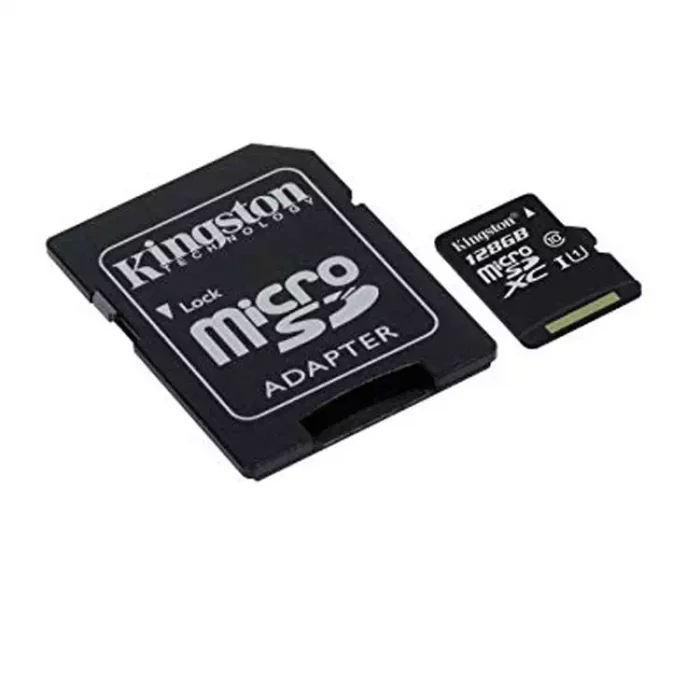 Kingston SDCS 128GB MicroSD Card With SD Adaptor Class10 Canvas