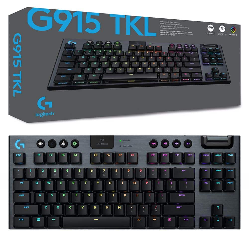 Logitech G 915 TKL Gaming Keyboard without Numeric Keyboard, RGB LIGHTSYNC