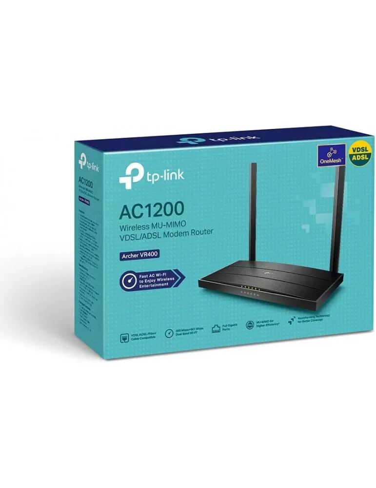 TP-Link AC1200 Wireless VDSL/ADSL Modem Router-VR400 - Image 6