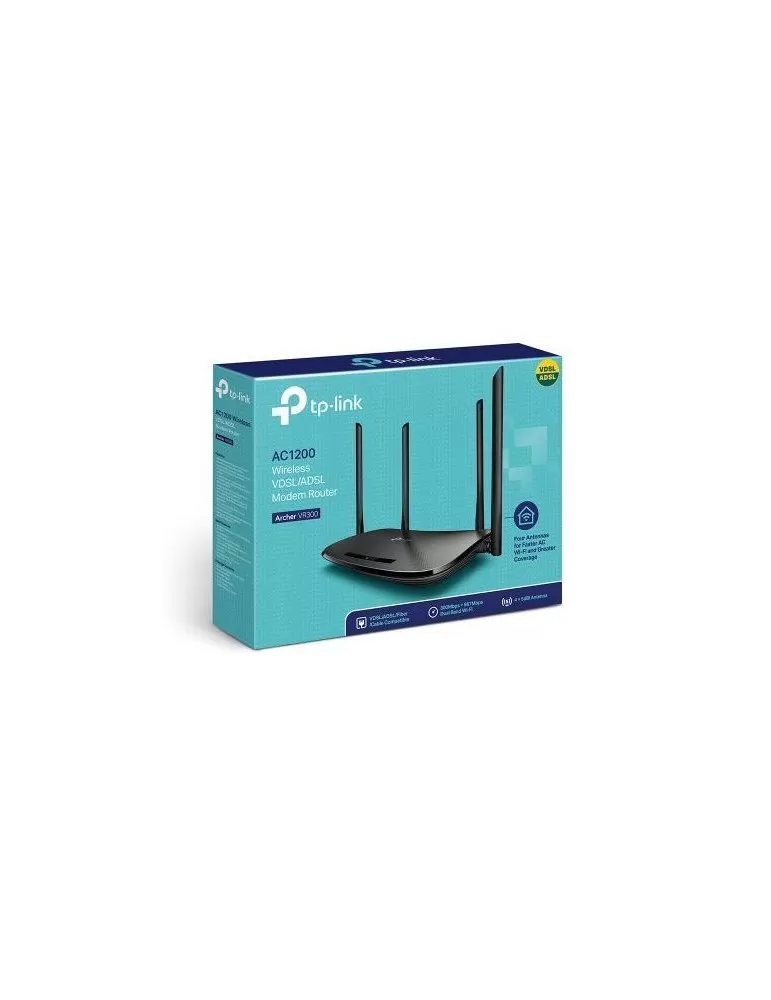 TP-LINK Wireless Router ARCHER VR 300-4 Ports 4 Antenna - Black