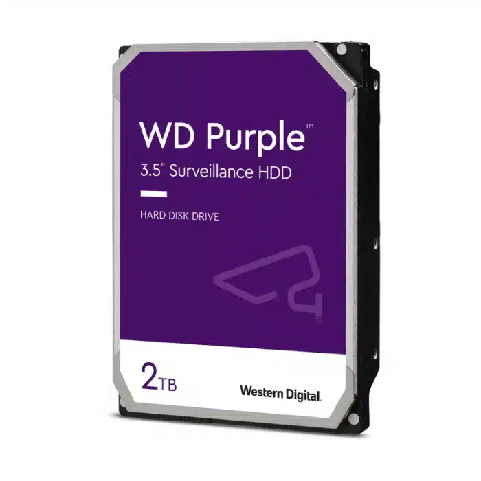 Western Digital 2TB WD Purple Surveillance Internal Hard Drive HDD - SATA 6 Gb/s, 256 MB Cache - WD23PURZ