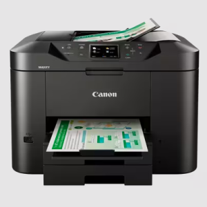 Canon MAXIFY MB2750 Wireless All-in-One Inkjet Printer, Print Copy Scan Fax, Wi-Fi, Ethernet, Cloud Printing, 24 ipm Mono, 15.5 ipm Color, 500-Sheet Capacity