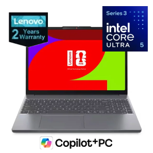 Lenovo IdeaPad Slim 3 15IPH11 Laptop – Intel Core Ultra 5 322L, 16GB DDR5, 512GB SSD, Intel Graphics, 15.3" WUXGA, Luna Grey