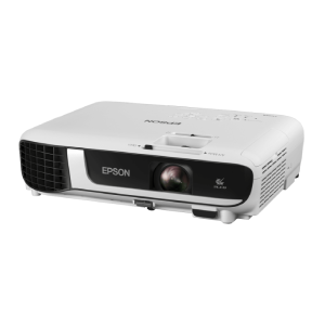 Epson EB-W51 WXGA 4,000 Lumens 3LCD Projector, White, 16:10, Manual Zoom, 1-Year Warranty