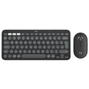 Logitech Pebble 2 Combo Wireless Keyboard and Mouse, Bluetooth, Logi Bolt Receiver, Multi-Device, Quiet and Slim